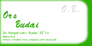 ors budai business card
